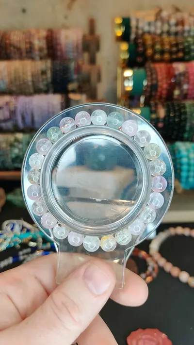 plant/Super HQ Icy Multi-Color Kunzite 8mm Bracelet (6.5")-0-thumbnail