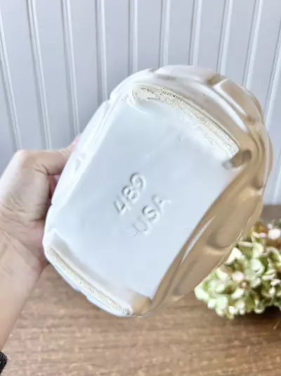 plant/Vintage McCoy cream planter 7 1/4x4x6-2-thumbnail