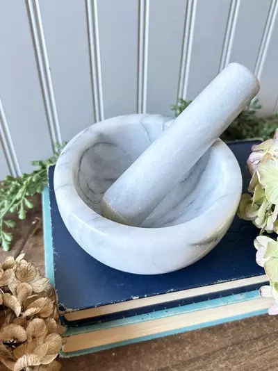 plant/Marble mortar and pestle 3x4 1/2-2-thumbnail