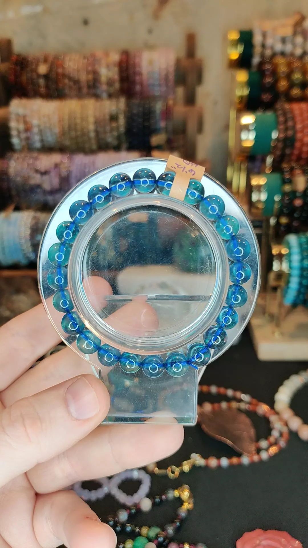 plant/Super HQ Aquamarine 8mm Bracelet (6.5")-0