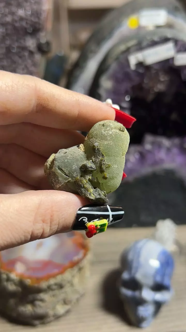 plant/Prehnite with Epidote-0