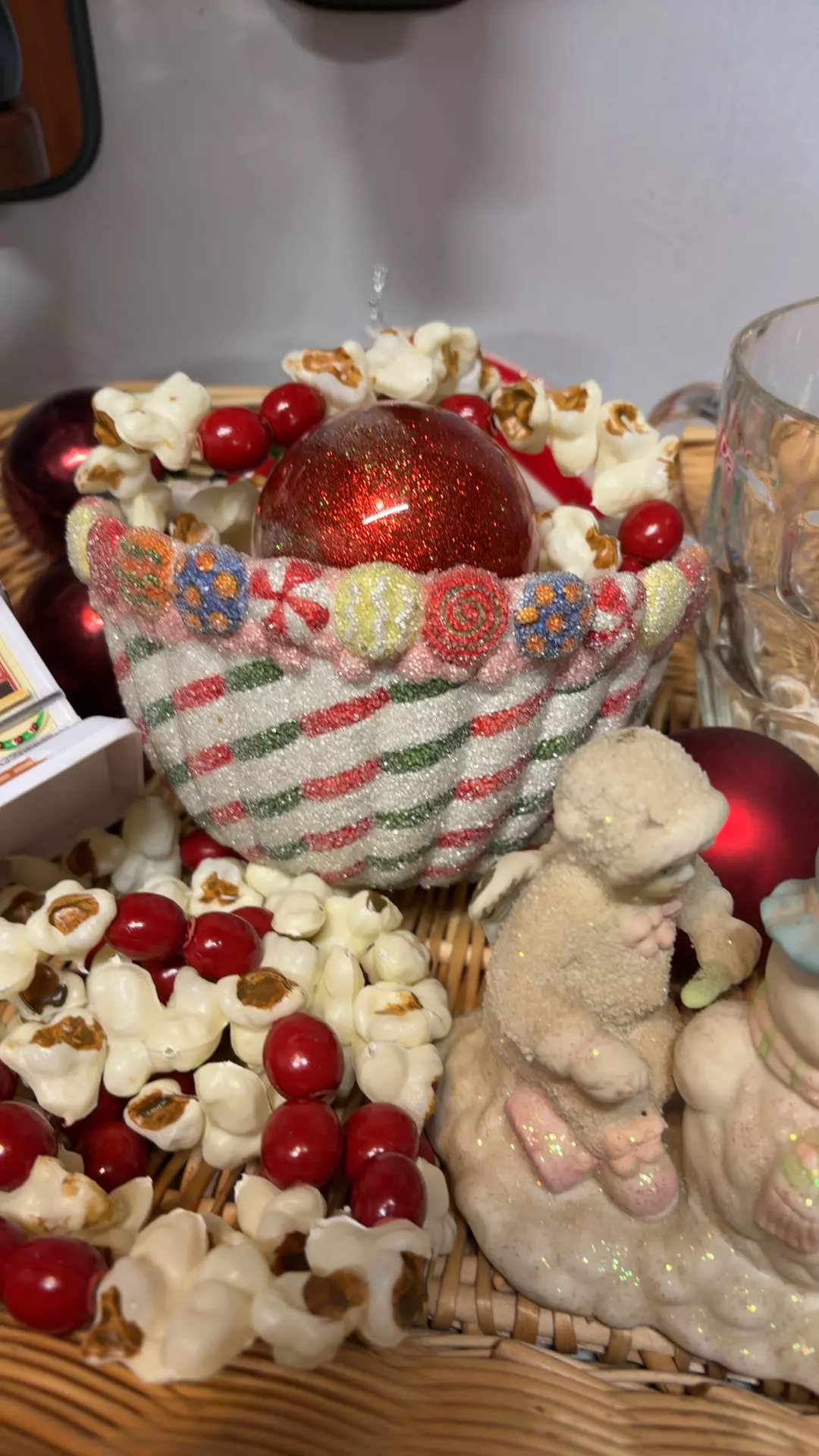 plant/Vintage Christmas candy bowl (contents of bowl not included.)-0