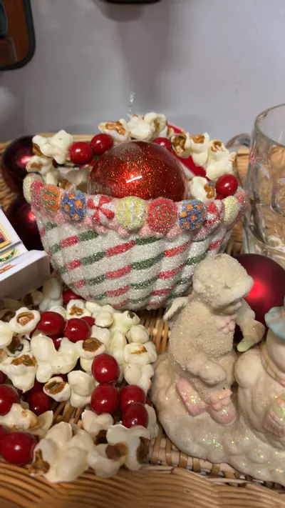 plant/Vintage Christmas candy bowl (contents of bowl not included.)-0-thumbnail