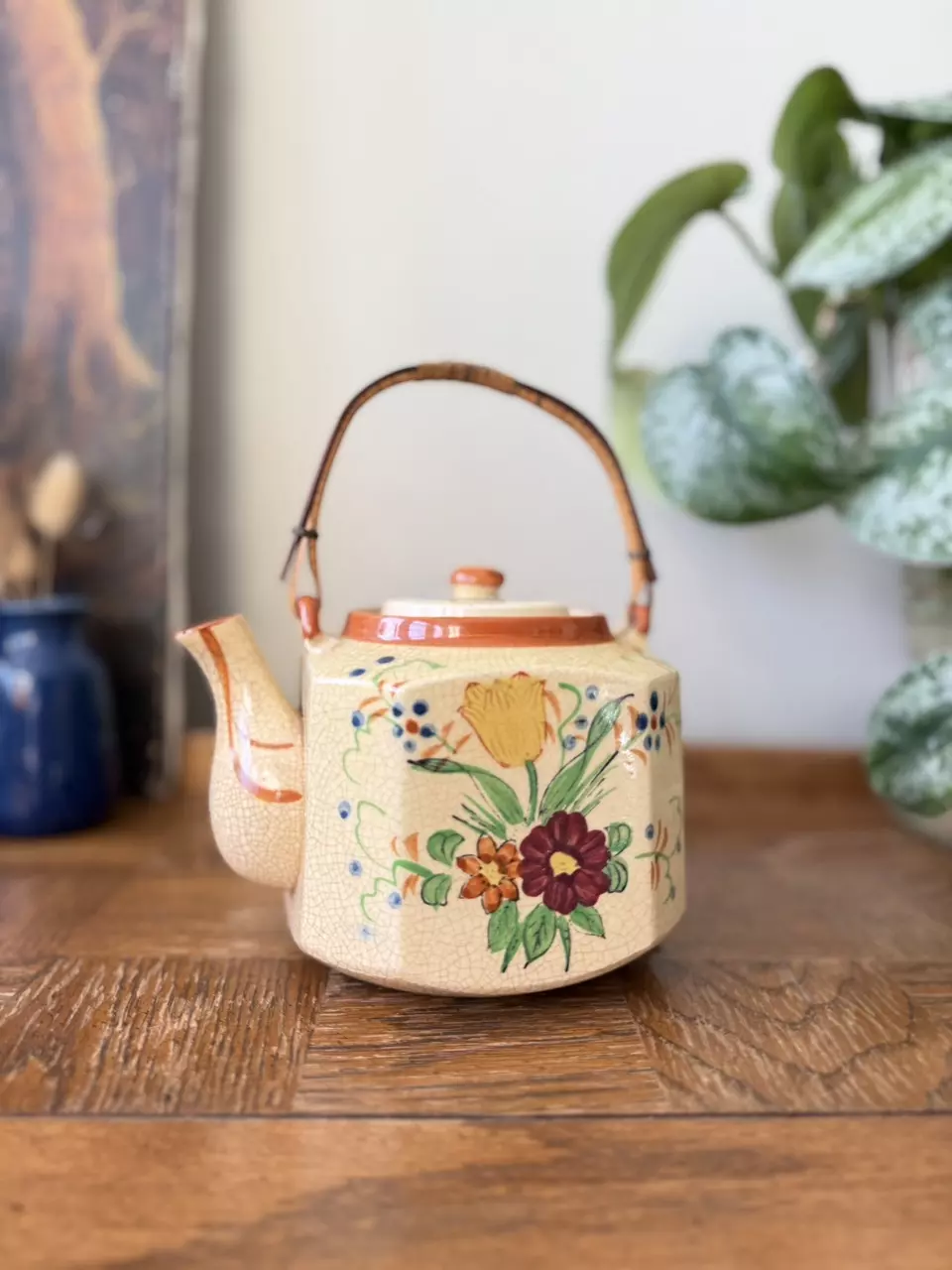 plant/Vintage Japanese Teapot-0