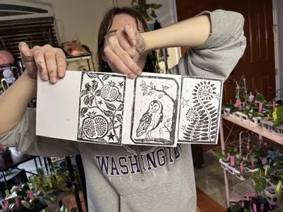 plant/Handmade cards by Kaia, set of 10 cards (& envelopes)-0-thumbnail