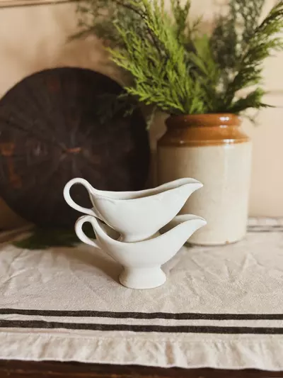 plant/Pair of small Restaurant ware gravy boats-0-thumbnail