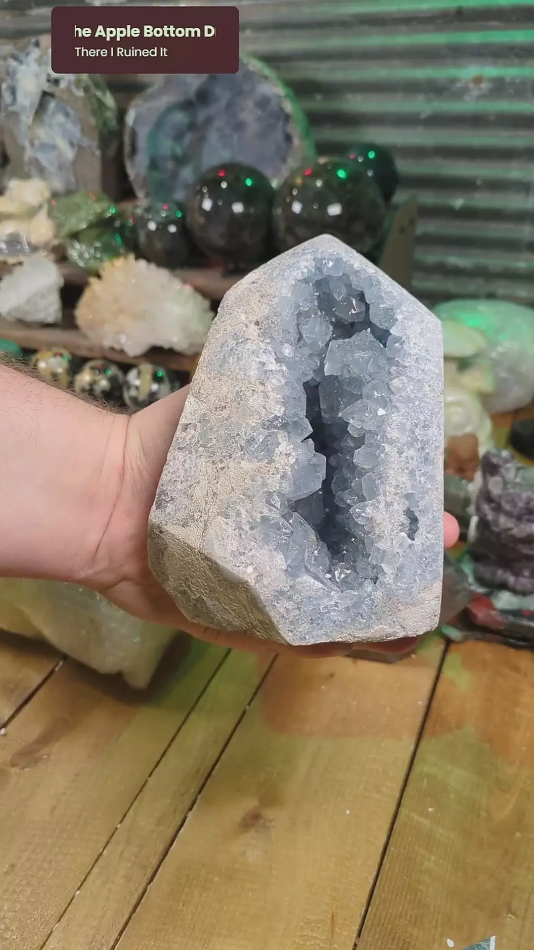 plant/Celestite Tower ~8.16 Pounds was $148-0