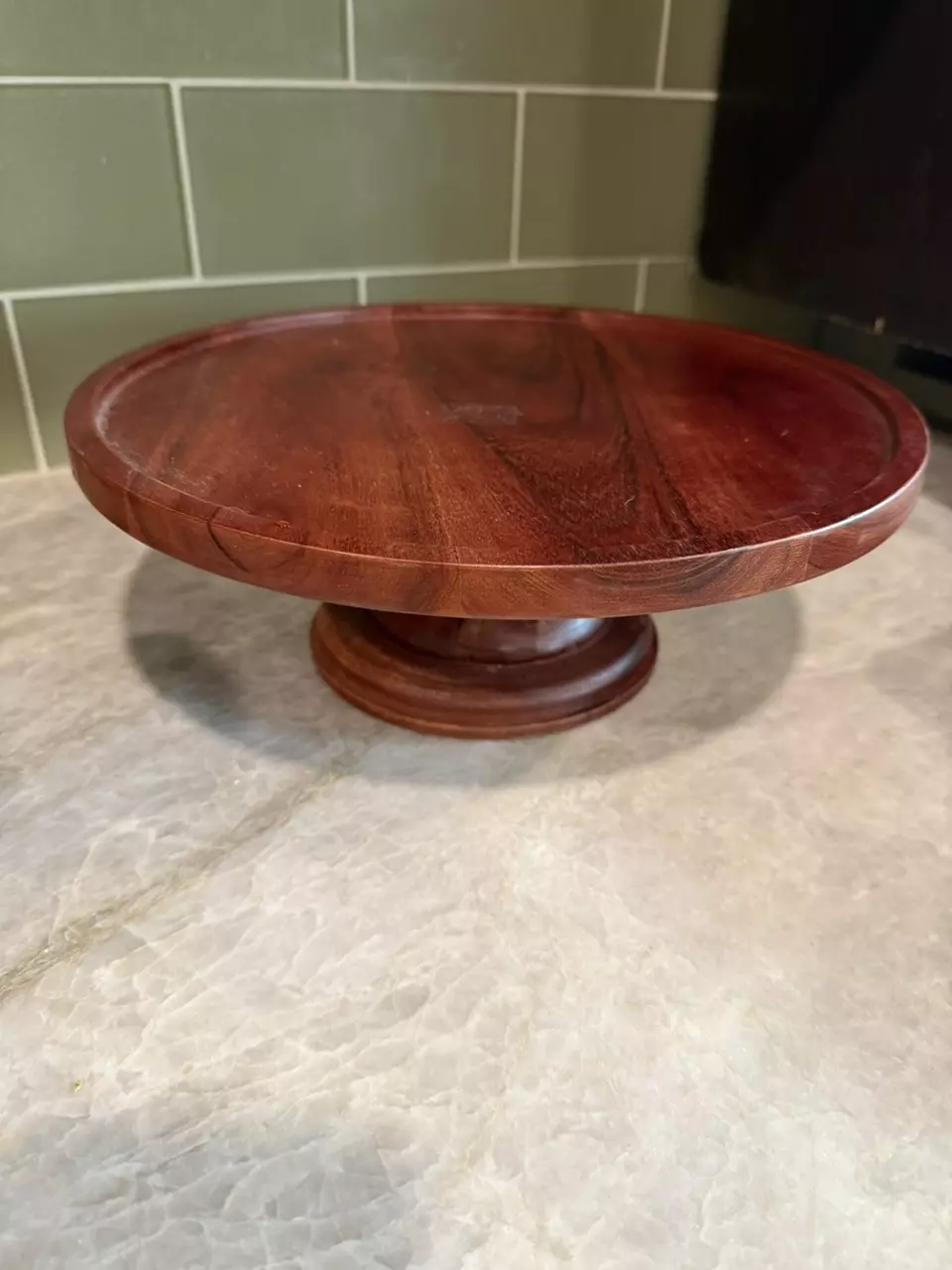 plant/Mahogany Wooden Cake Stand-0