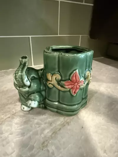 plant/Majolica Style Lucky Elephant Bamboo Planter-0-thumbnail
