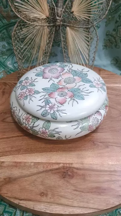 plant/Lidded Floral Jar? Basin?-0-thumbnail