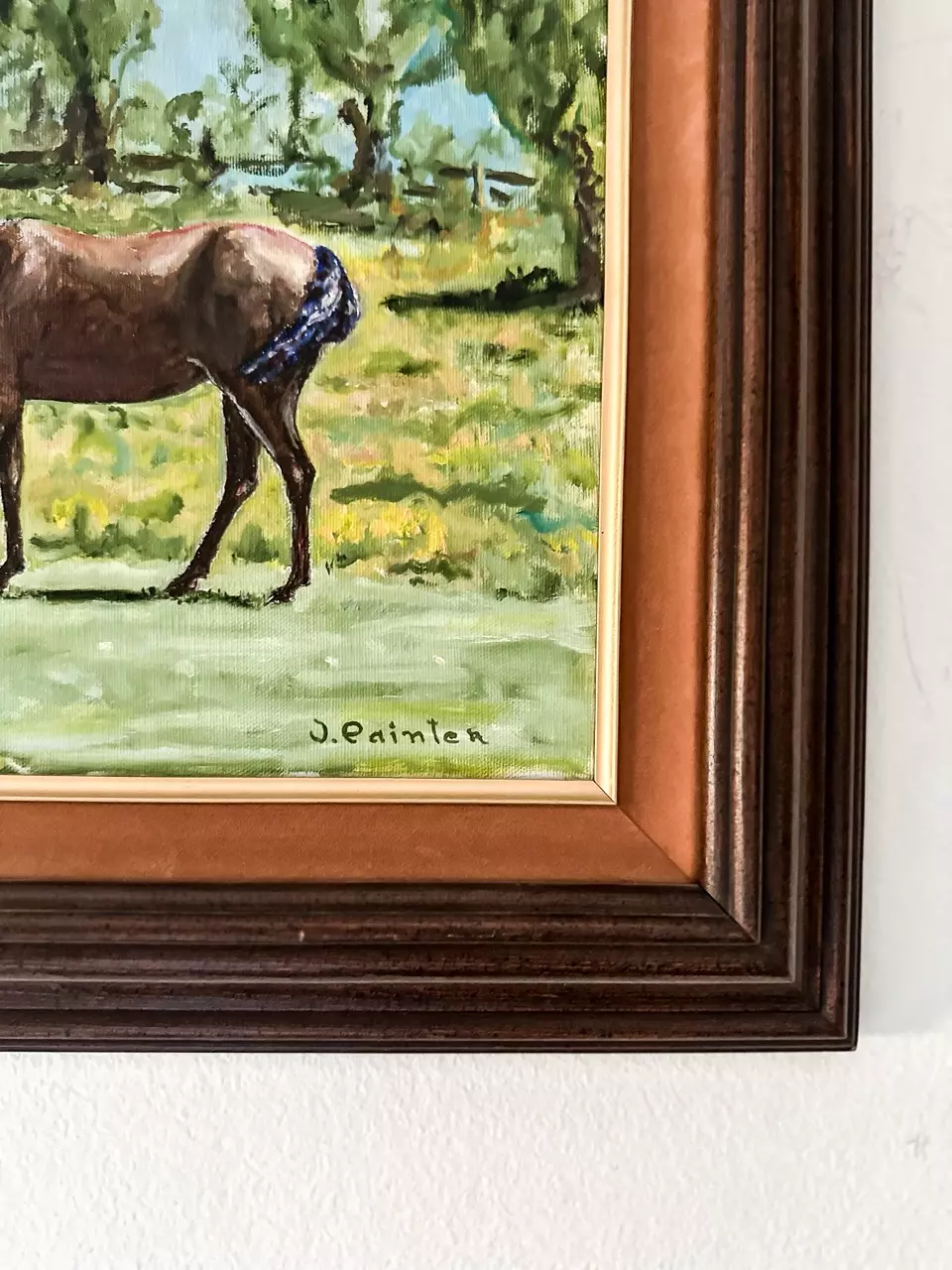 plant/Vintage original oil painting-1