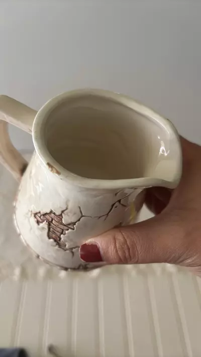 plant/Marks & Rosenfeld creamer pitcher with a farmhouse scene-4-thumbnail