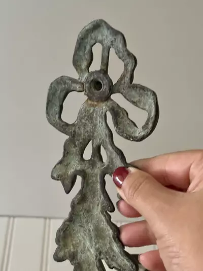 plant/Cast Iron Wall Sconce with Bow Detail-2-thumbnail