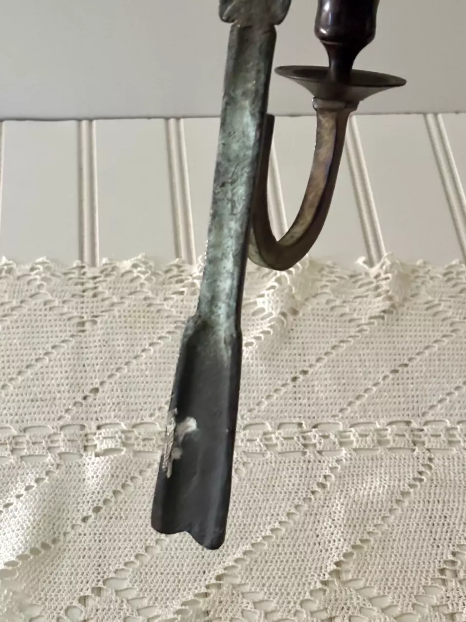 plant/Cast Iron Wall Sconce with Bow Detail-3