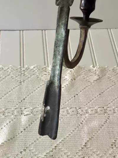 plant/Cast Iron Wall Sconce with Bow Detail-3-thumbnail