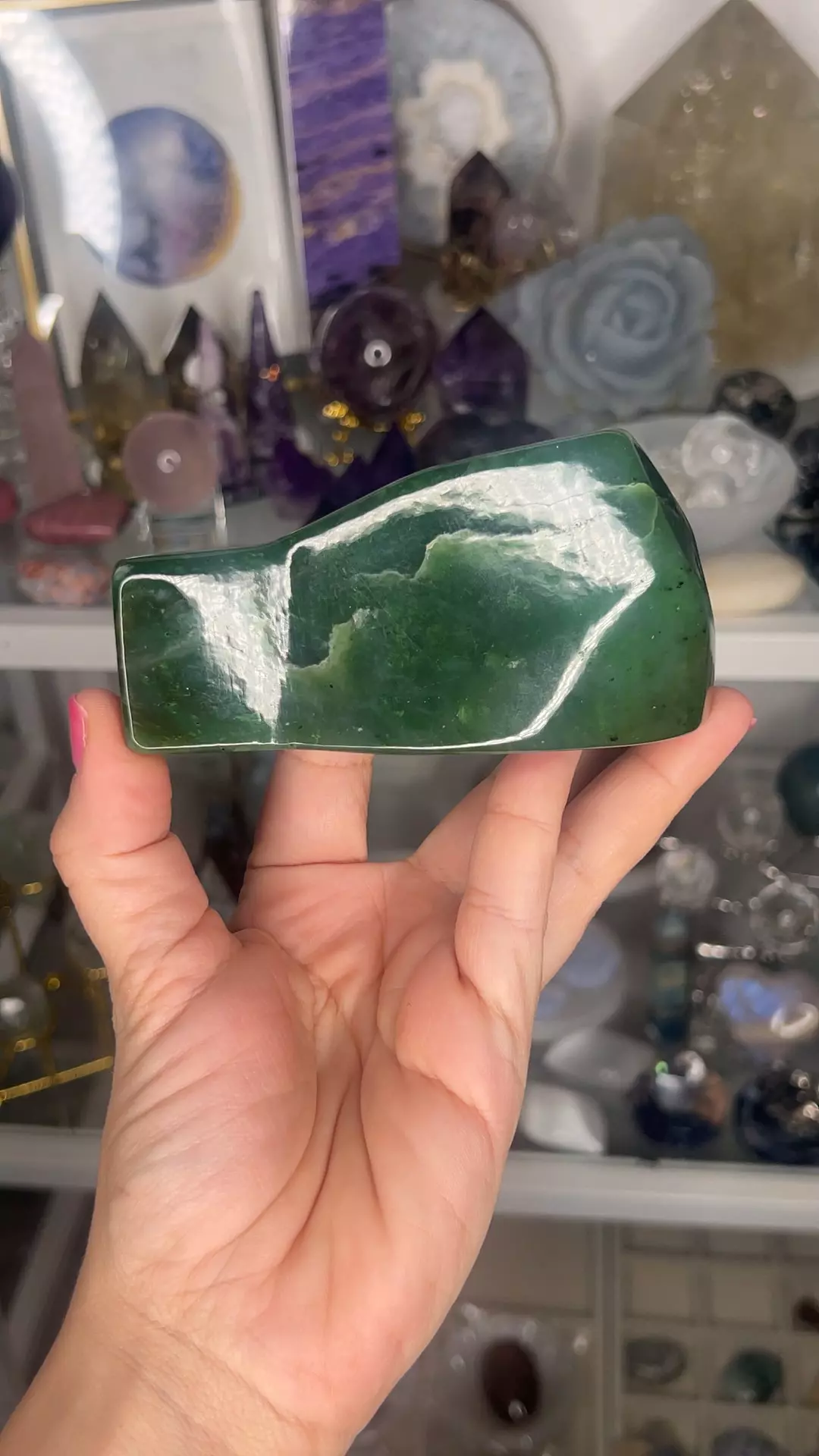 plant/nephrite Jade Freeform 128-0