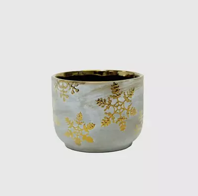 plant/Gold Snowflake Concrete Planter – 4” Holiday Pot-0-thumbnail