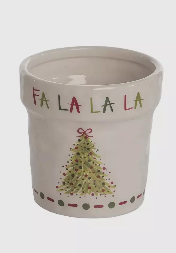 plant/Large Fa La La Ceramic Planter – Holiday Tree Pot-0