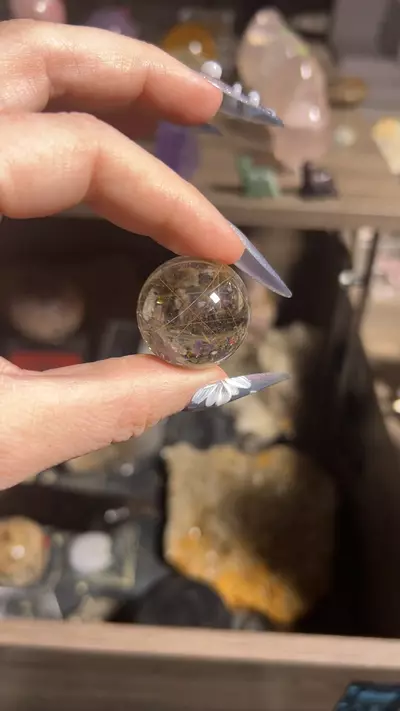 plant/Rutilated Quartz Sphere-0-thumbnail