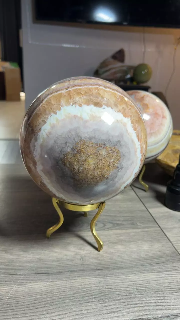 plant/Kirkby - Hematite, Calcite, Barite Sphere from Aragonite, UT-0