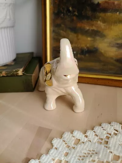plant/Vintage Porcelain Elephant Figure-2-thumbnail