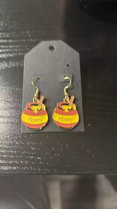 plant/Handcrafted Winnie the Pooh Earrings-0-thumbnail