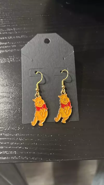 plant/Handcrafted Winnie the Pooh  Earrings-0-thumbnail