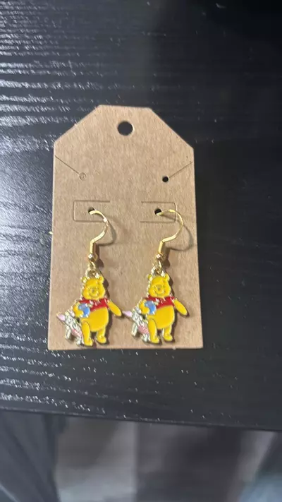 plant/Handcrafted Winnie the Pooh  Earrings-0-thumbnail