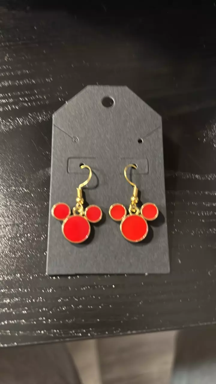 plant/Handcrafted Mickey Head Earrings-0