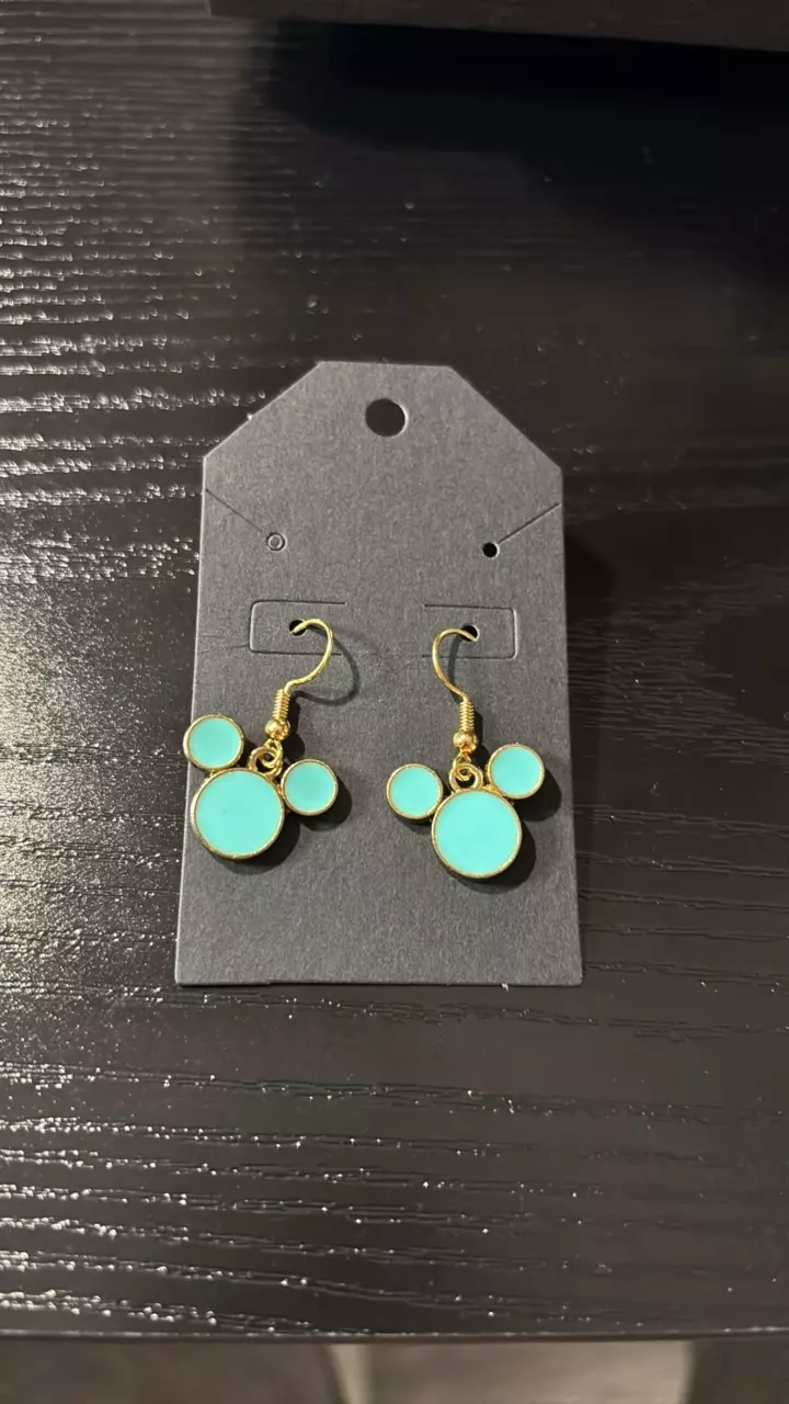 plant/Handcrafted Mickey Head Earrings-0