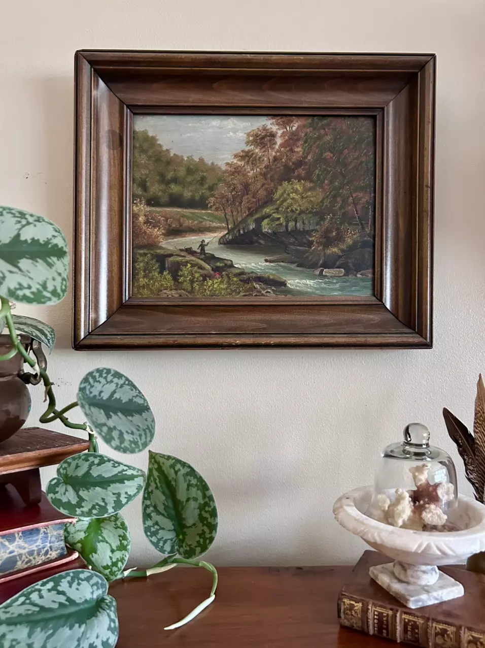 plant/Antique Oil Painting-5