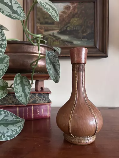 plant/Leather Wrapped Decanter-4-thumbnail