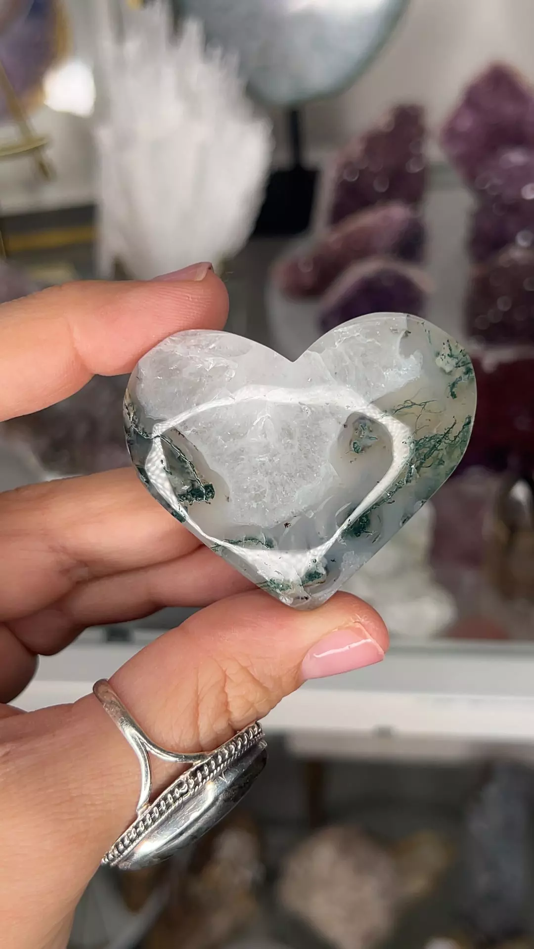 plant/Moss Agate Heart-0