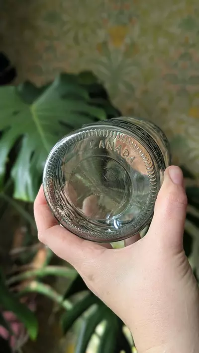 plant/vintage jar with cork lid - made in canada-2-thumbnail