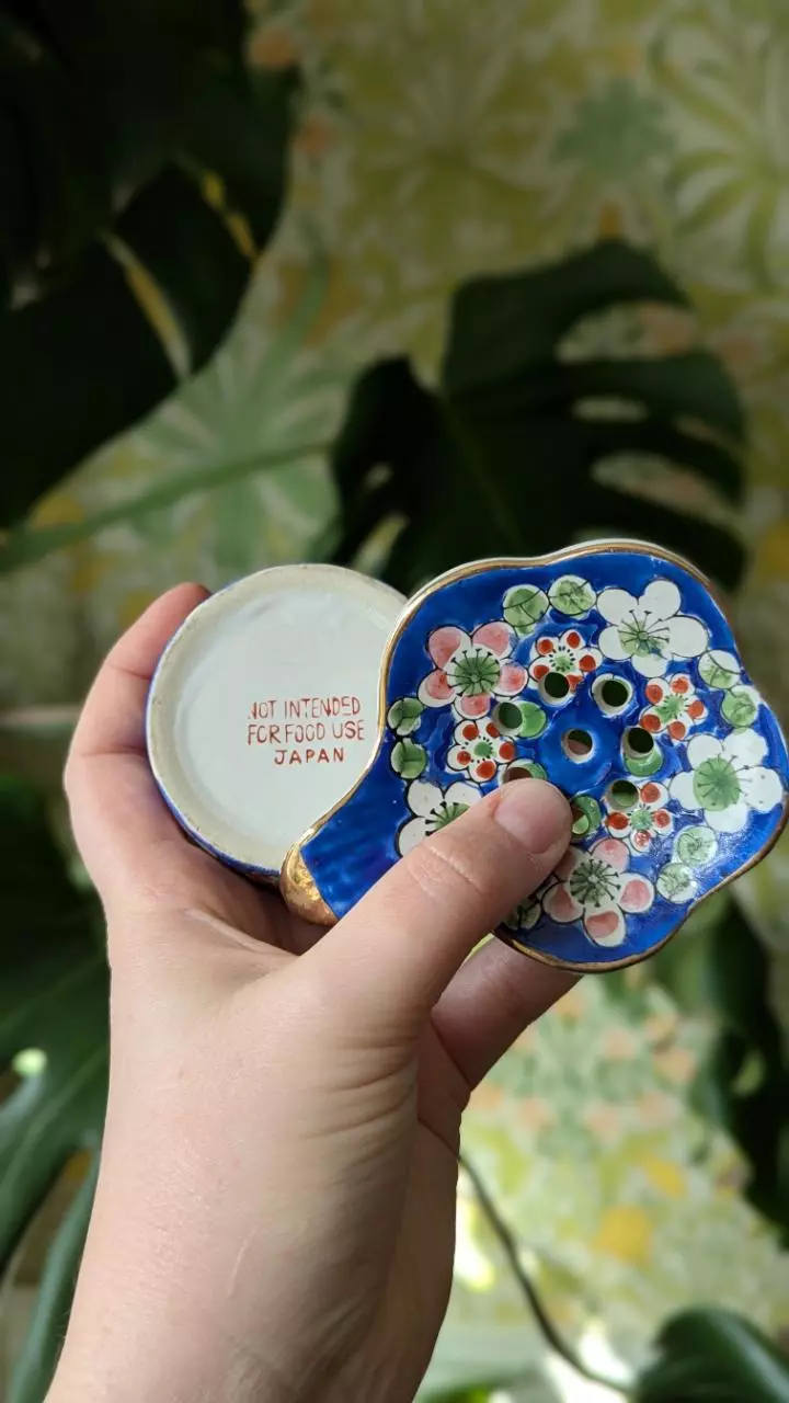 plant/vintage tea strainer made in japan-3