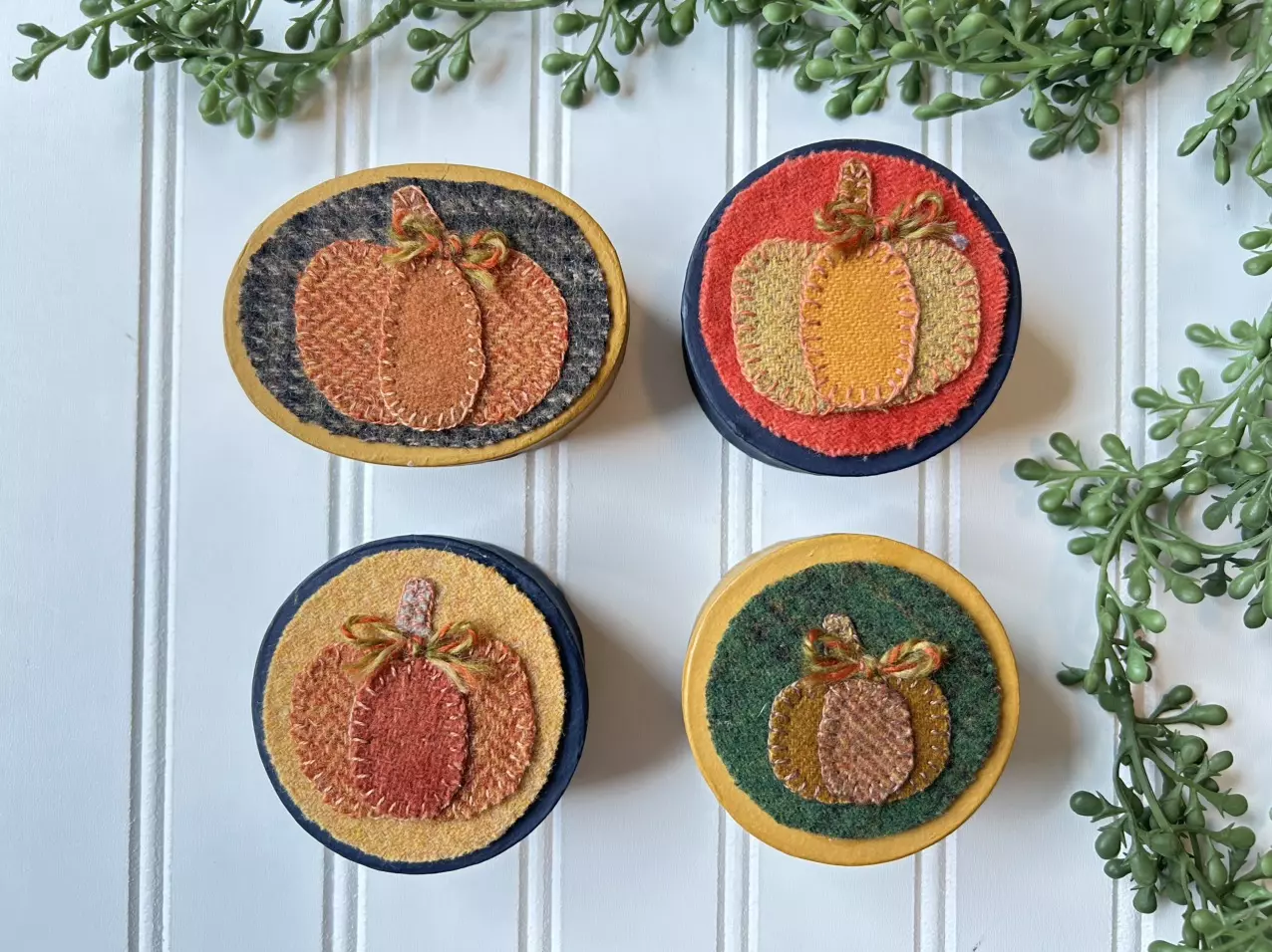 plant/Handmade pumpkin boxes (set of 4)-0