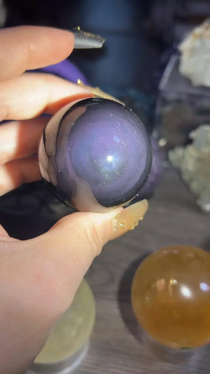 plant/Rainbow Obsidian Sphere-0