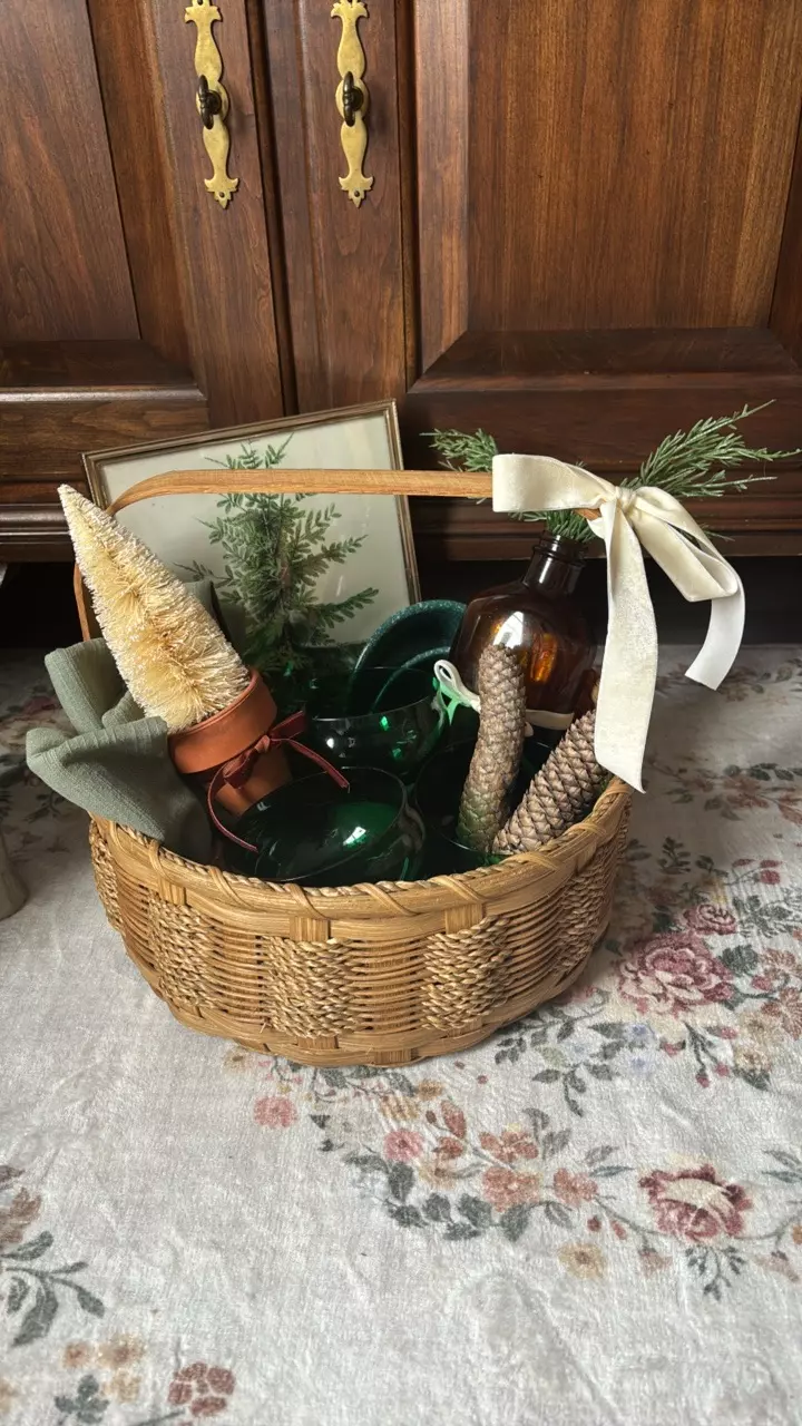 plant/vintage gift basket-0
