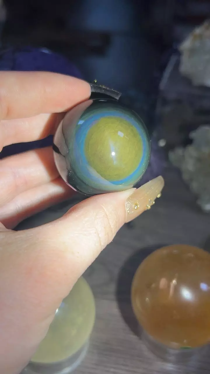 plant/Rainbow Obsidian Sphere-0