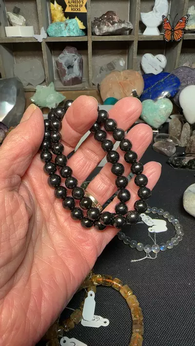plant/Shungite Bracelets 8mm-0-thumbnail