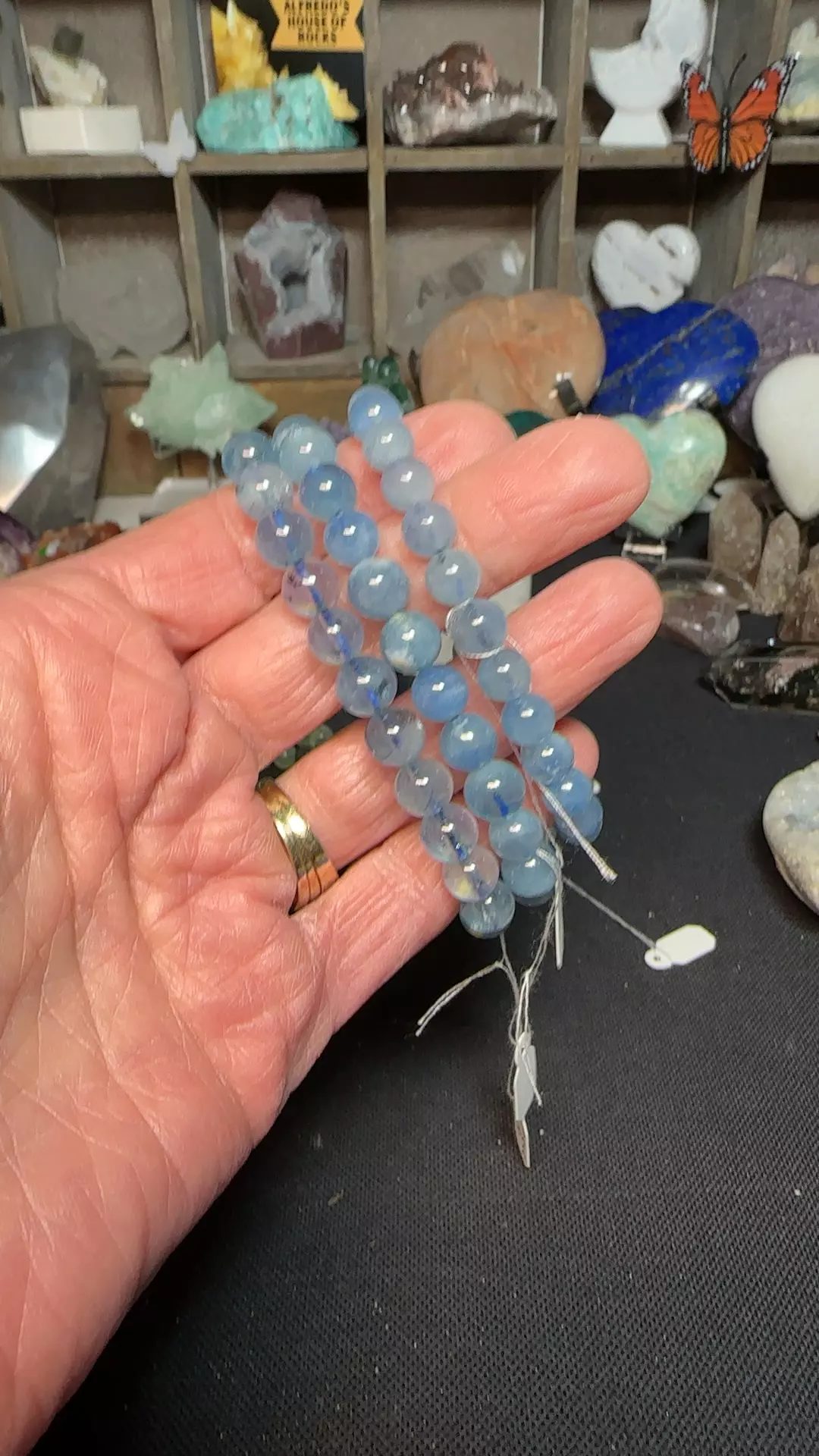 plant/Aquamarine bracelets 8mm-0