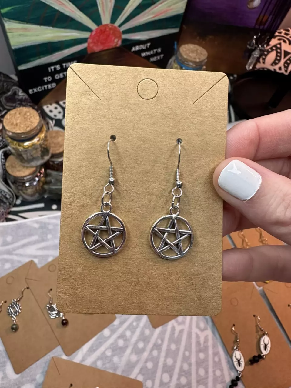 plant/Pentacle earrings-0