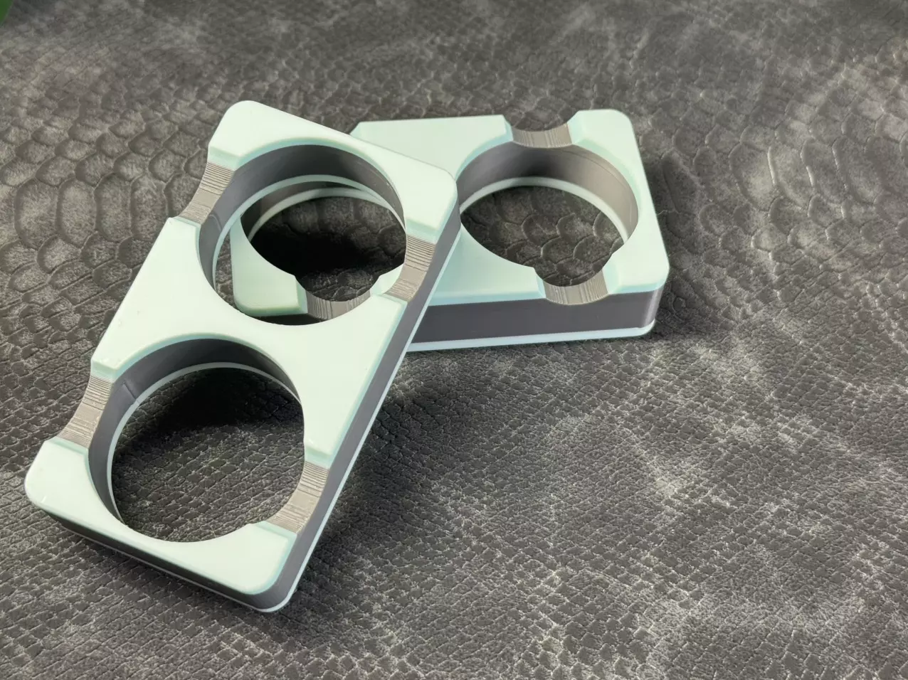 plant/Food & water tray for disposable cups .5oz baby blue and gray-1