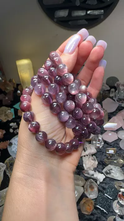 plant/Gem lepidolite bracelet-0-thumbnail