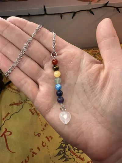 plant/Pride/chakra necklace w/ CQ heart-0-thumbnail
