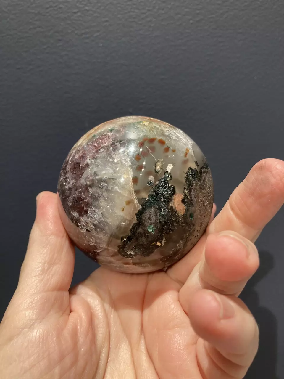 plant/Tan Pink Amethyst sphere-1