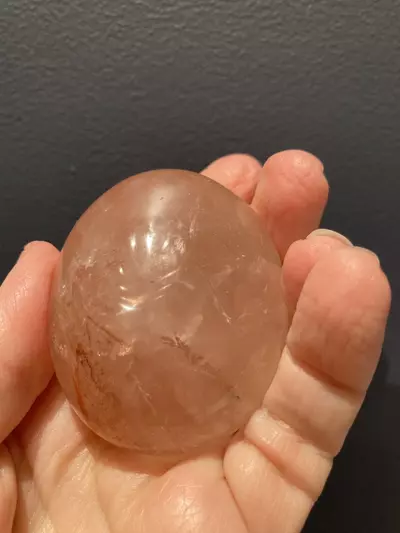 plant/Fire Quartz palm stone - Intuitively Chosen-1-thumbnail