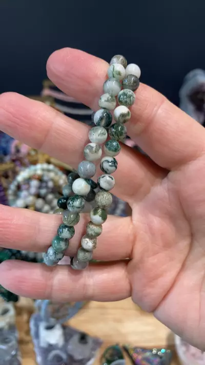 plant/Moss agate bracelet-0-thumbnail