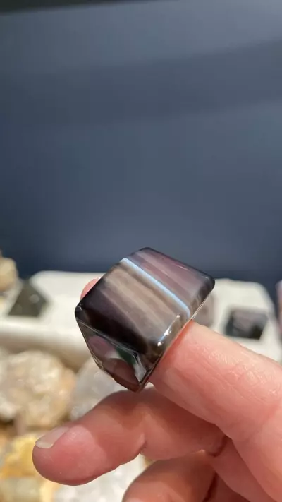 plant/Blk banded agate ring sz 6-0-thumbnail