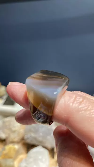 plant/Brown banded agate ring sz 8-0-thumbnail